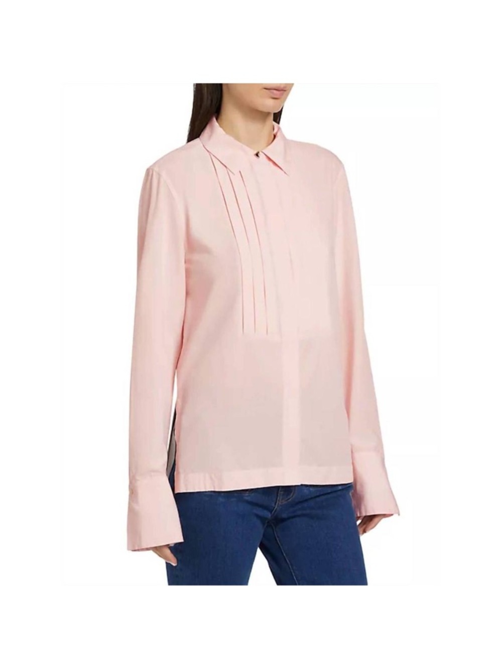 Derek Lam 10 Crosby Valera Pleated Cotton-Blend Shirt NWT size Medium - Picture 4 of 9